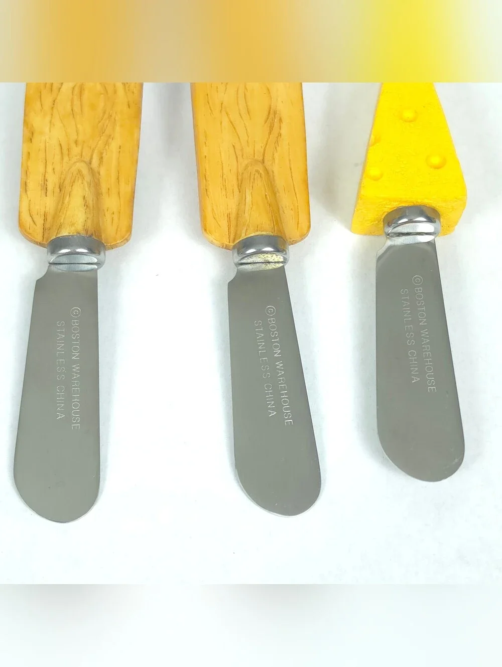 Lot of 5 Cheese Butter Spreaders Boston Warehouse Fruits Cheese Cactus Bagel